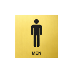 Gravirana tabla za muški WC – zlatna