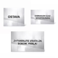 Gravirana tabla sa tekstom po želji – hrom siva