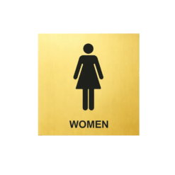 Gravirana tabla za ženski WC – zlatna