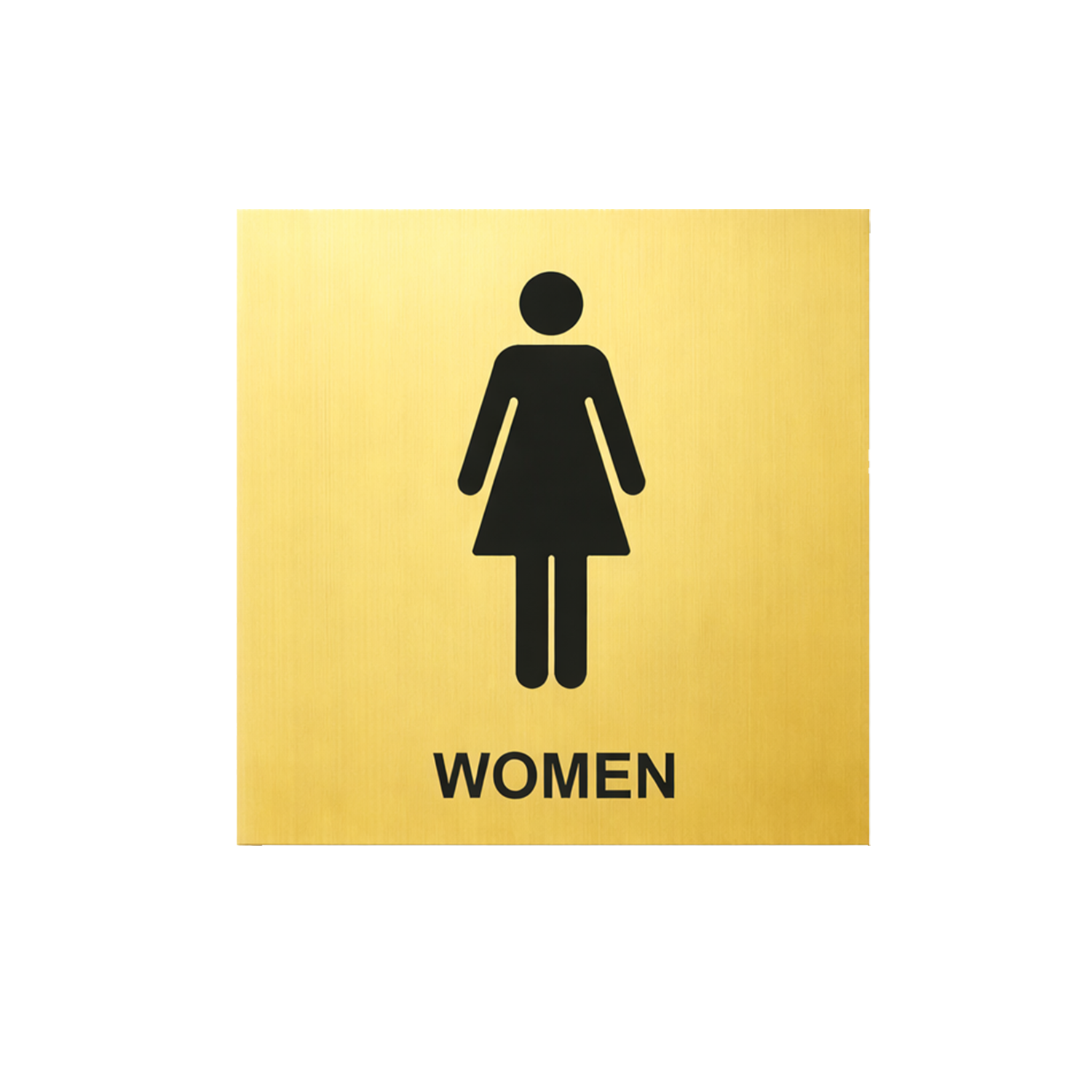 Gravirana tabla za ženski WC – zlatna