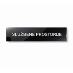 Tabla Službene prostorije – crni akril & hrom slova