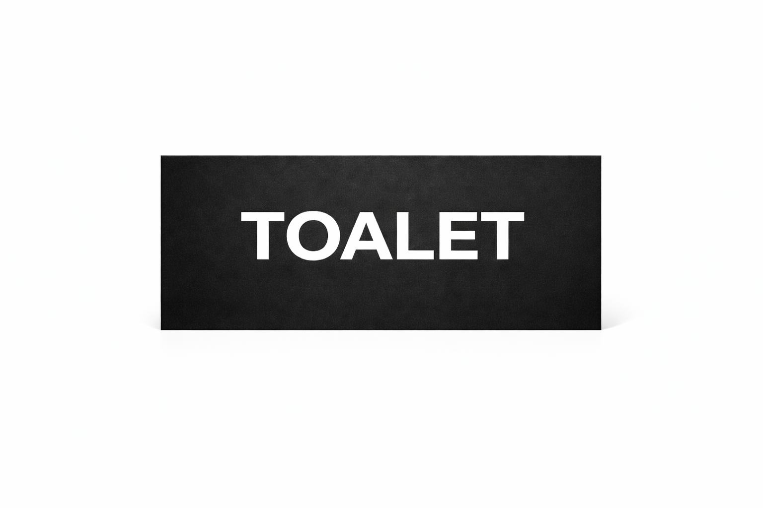 Gravirana tabla TOALET mat crna - Image 3