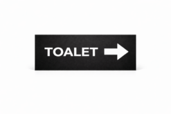 Alternative view of Gravirana tabla TOALET mat crna