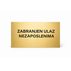 Alternative view of Gravirana tabla sa tekstom po želji – zlatna